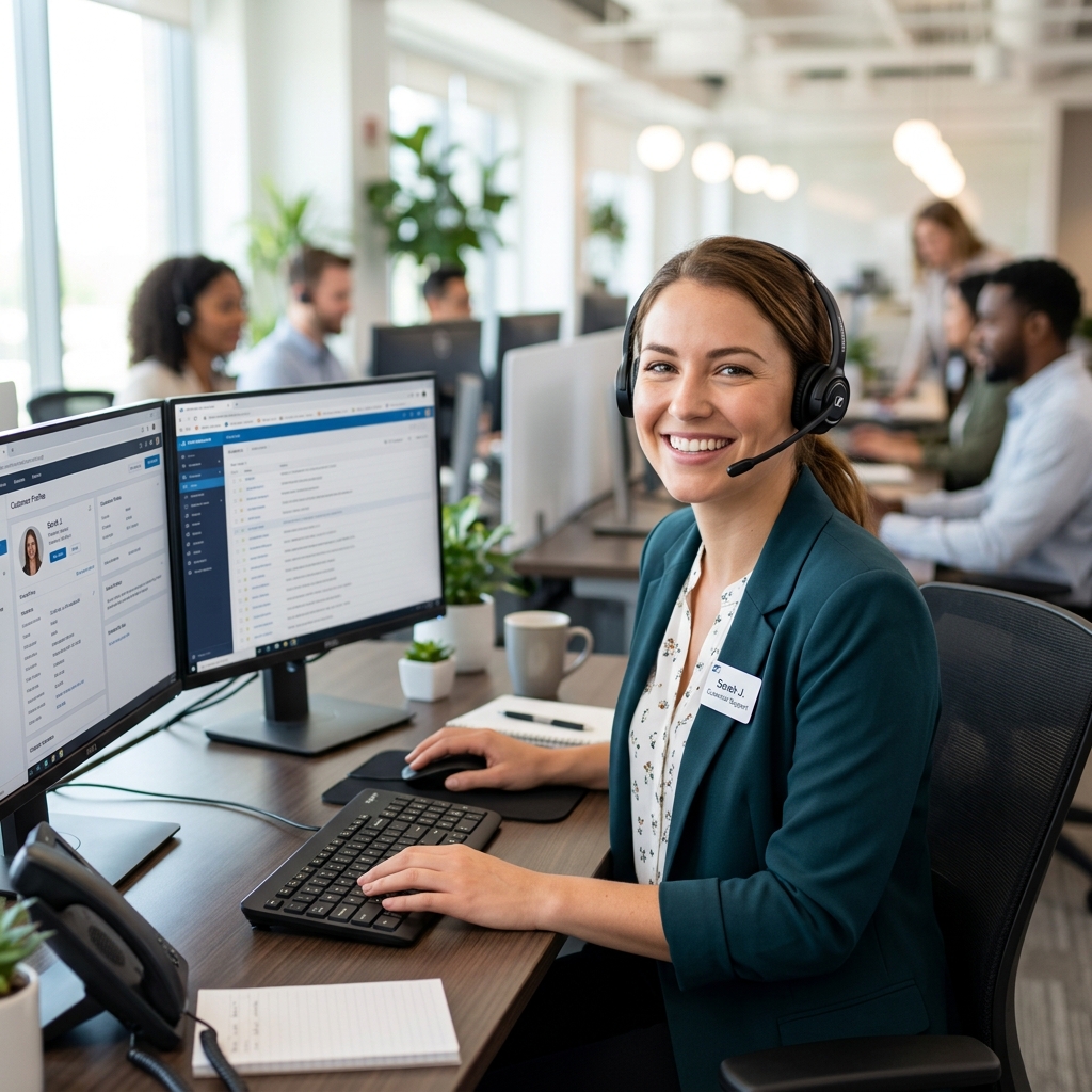 Customer Support Coordinator smiling